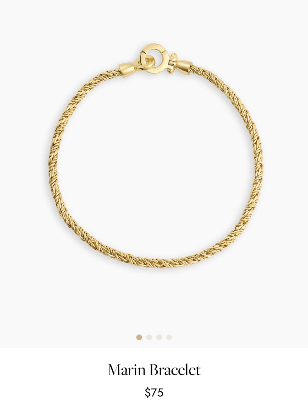 Gorjana Marin Gold Braided Bracelet